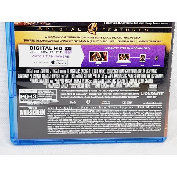 The Hunger Games: Catching Fire 2-Disk Blu Ray DVD Set with Digital HD Ultraviol - Picture 3 of 5